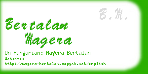 bertalan magera business card